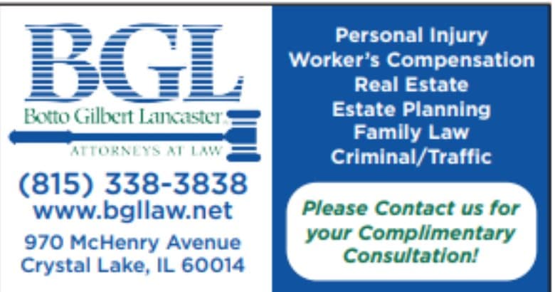 BGL — Botto Gilbert Lancaster, attorneys at law. Personal injury, worker's compensation, real estate, estate planning, family law, criminal/traffic. (815) 338-3838