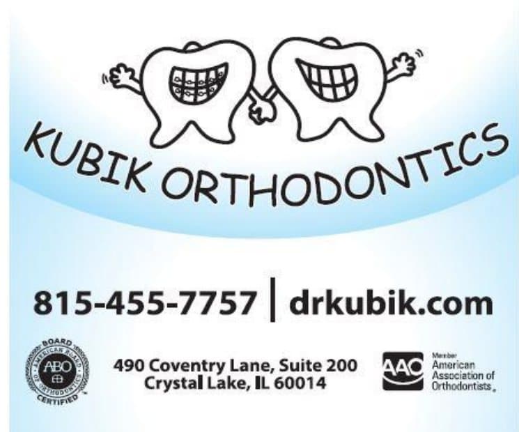 Kubik Orthodontics, 490 Coventry Lane Suite 200, Crystal Lake. 815-455-7757