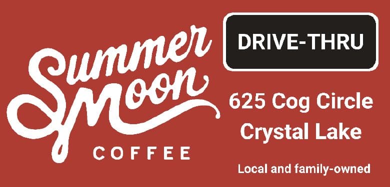 Summer Moon Coffee drive-thru, 625 Cog Circle, Crystal Lake. Local and family-owned.