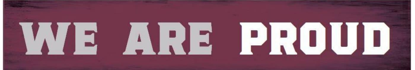 We are proud